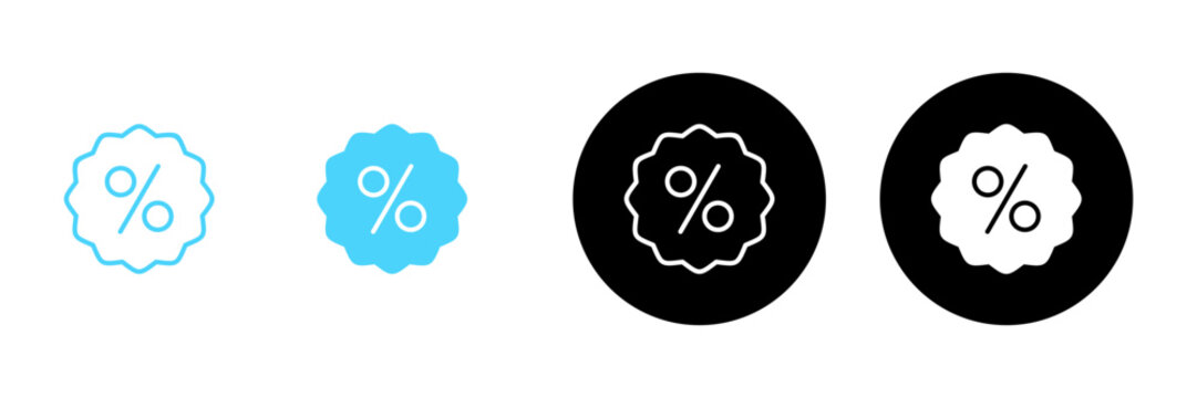 Discount icon vector. Discount tag sign and symbol