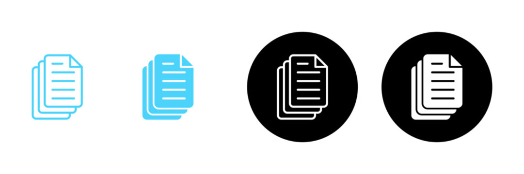 Document icon vector. Paper sign and symbol. File Icon