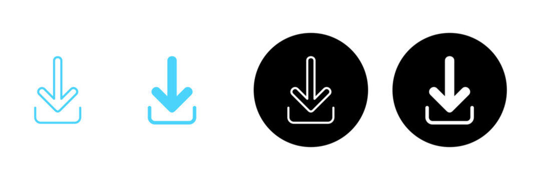 Download icon vector. Download sign and symbol
