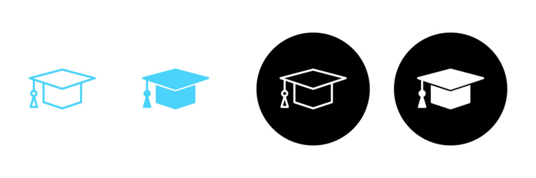 Education icon vector. Graduation cap sign and symbol. Graduate. Students cap