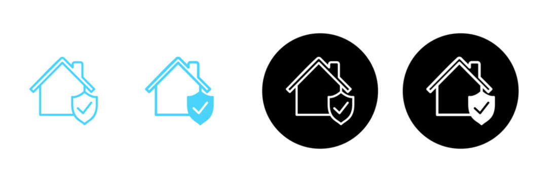 home insurance icon vector. home protection sign and symbol