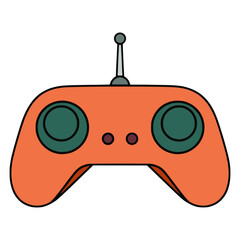 video game remote control gamepad stick hobby fun flat color vector illustration template design © katsumatakun