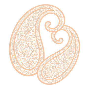 Intricate Paisley Pattern Design Focused on Main Subject.