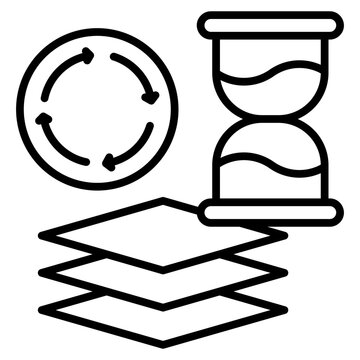 Batch Processing Icon Element For Design