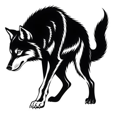 wolf head vector