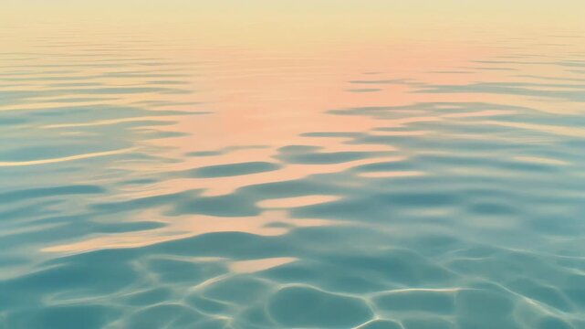 Tranquil Water Surface with Sunset Reflection 4K Generative AI
