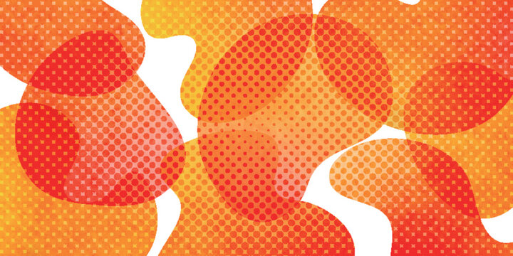Abstract Vibrant Orange and Red Gradient Liquid Shapes Background