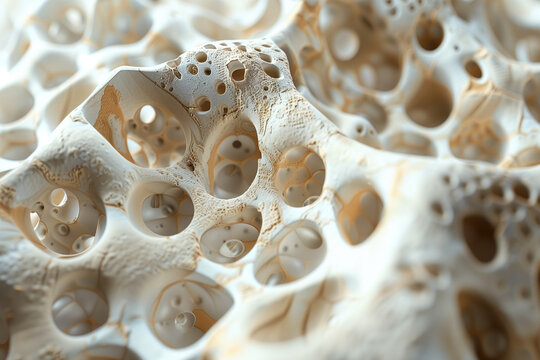 Extreme macro of porous bone tissue structure background