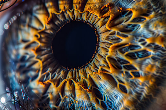 Extreme macro of human eye iris texture background