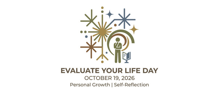 Personal growth and self reflection concept with abstract shapes