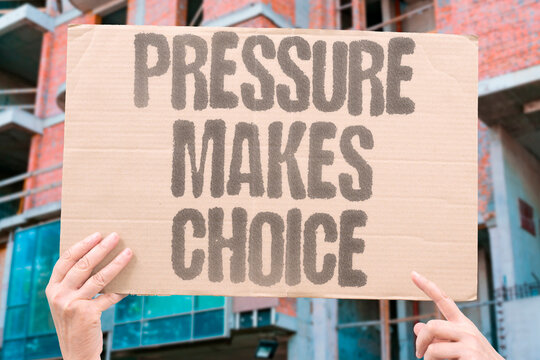 "Pressure Makes Choice" Social influence can make bad decisions easier. WHY. PRESSURE. MAKES. CHOICE. SOCIAL.