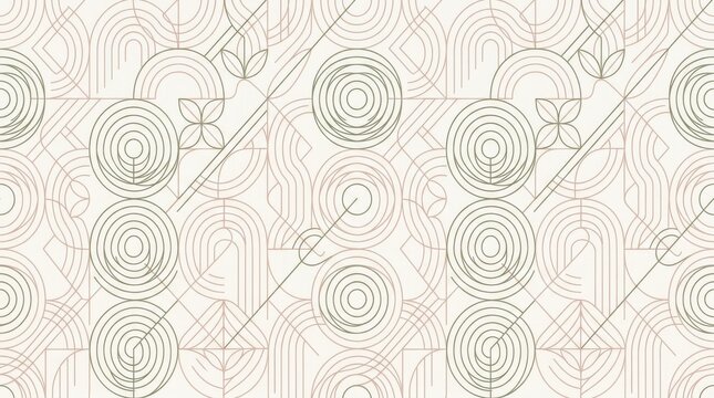 Sweden patterns: minimalist scandi linear abstract circle line art repeatable wallpaper with abstract geometric minimalist