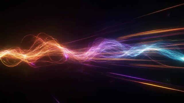 Abstract Energy Light Trails 4K Generative AI