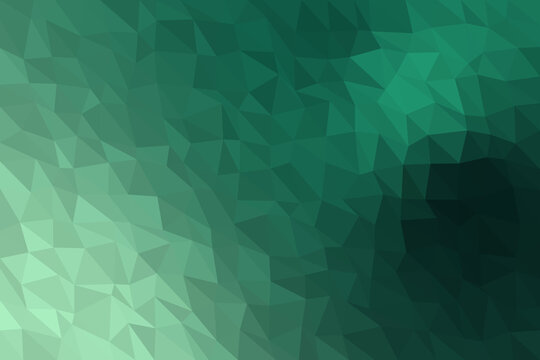 emerald green low poly geometric triangle abstract background with faceted polygon mosaic