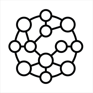 Nanotechnology icon line vector illustration