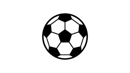 Fototapeta premium Vector illustration of black and white soccer ball icon on a transparent background