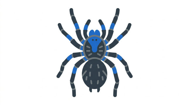 Vibrant Blue Tarantula Spider Arachnid Creature.