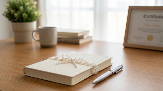 Elegant Notebook and Pen for World Lungs Day Reflection