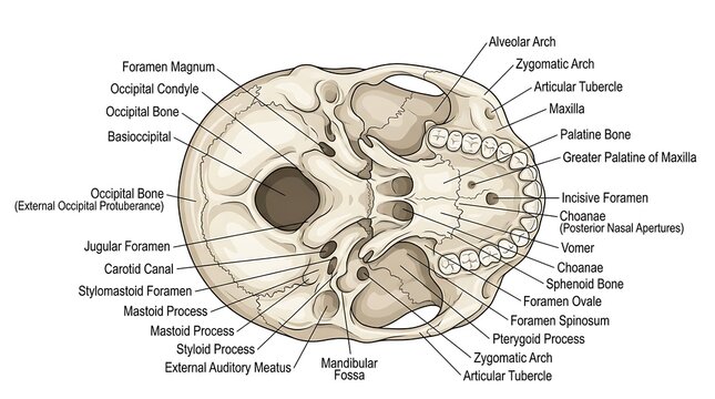 Detailed anatomical diagram of human brain labeled parts.