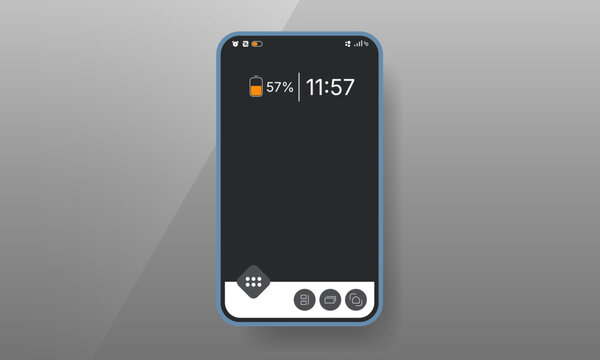 Minimal smartphone home screen user interface template