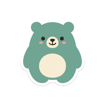 cute bear cartoon character vector illustration