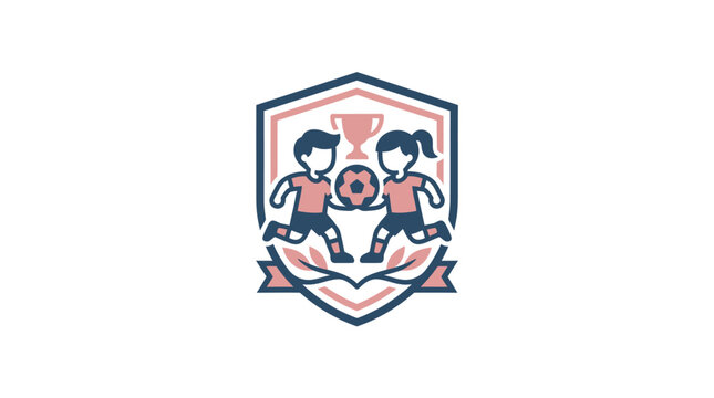Children Playing Soccer Together Outside.