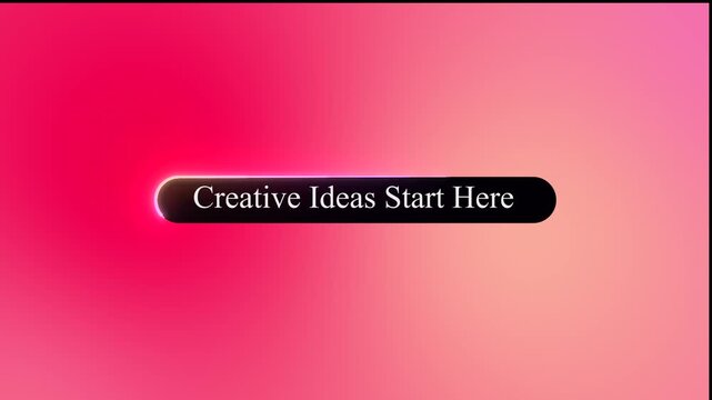 Creative ideas start here: minimalist neon text overlay on vibrant pink and orange gradient background