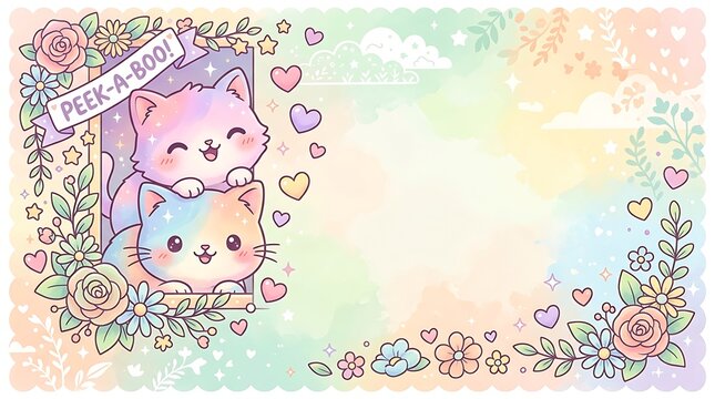 Cute sleeping newborn twins in floral nest. Adorable baby duo resting in soft hand-drawn bassinet illustration.