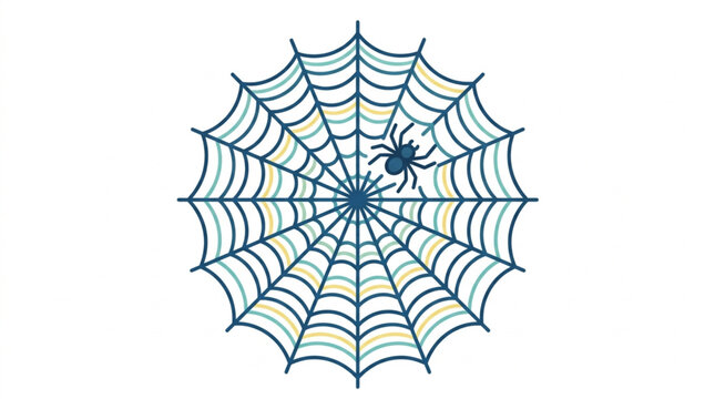 Spider and Web Illustration.