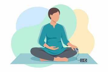 Obraz premium Smart Digital Health Biohacking for Virtual Fitness and Wellness