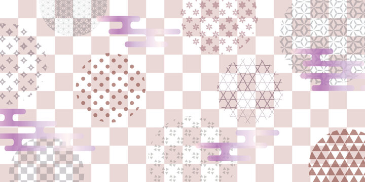 Elegant Japanese Style Pattern with Geometric Circles