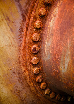 Rusty industrial-style metal connector