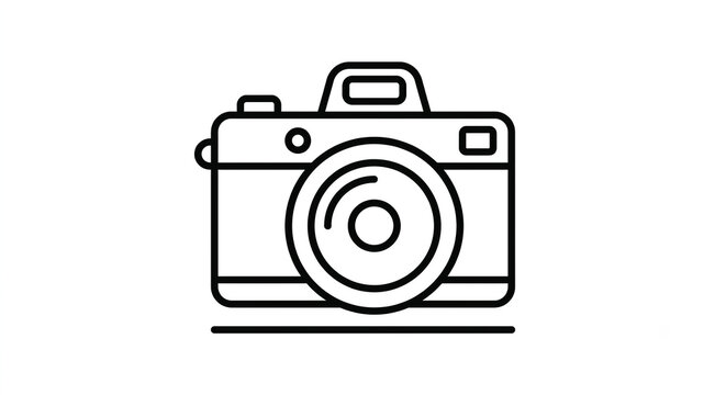 digital camera on white background