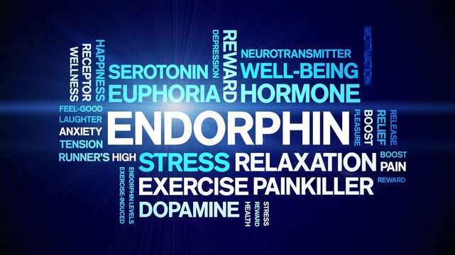 Endorphin animated word cloud-text design animation tag kinetic typography seamless loop.