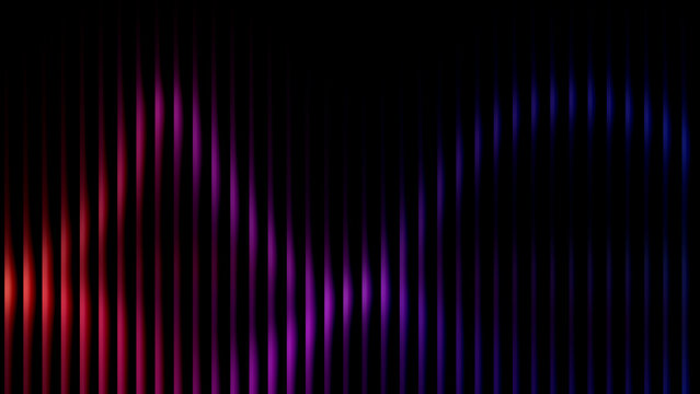 Abstract background with vertical glowing lines in shades of vibrant purple and red on black