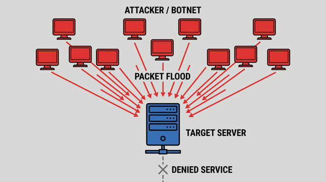 Distributed Denial of Service Flood Packet Diagram