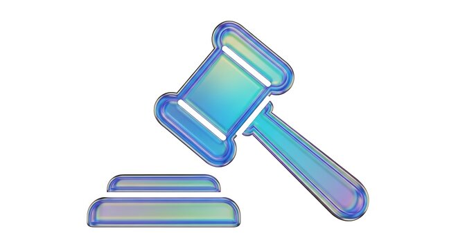 Gavel and Law Books Illustration.