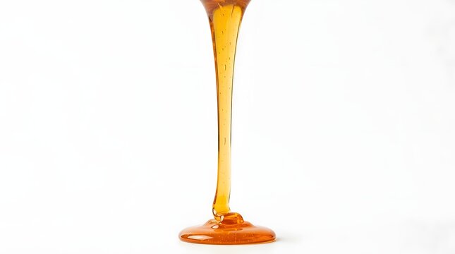 Golden Honey Pouring Sweet Liquid Stream