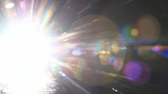 Bright White Flash Frame Transition with Lens Flare - This image captures a cinematic flash frame transition effect with a brilliant white exposure burst and glowing lens flares.