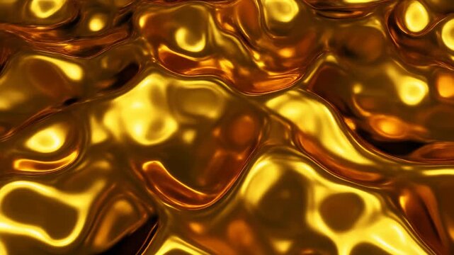 Liquid Molten Gold Surface 4K Generative AI