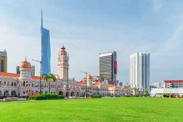 Fototapeta premium Awesome view of Independence Square (Dataran Merdeka), Malaysia