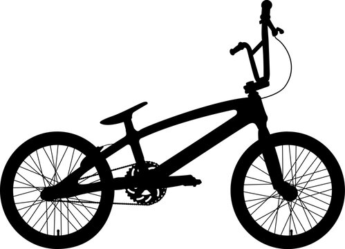 Modern BMX Racing Bicycle SVG Vector Silhouette