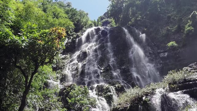 Sairung la-ong dao waterfall is acclaimed as one of the largest and most magnificent waterfalls hidden deep within the forests of the south, located in kapoe district, ranong province, thailand.