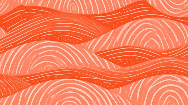 Abstract salmon meat texture with layered fat marbling patterns. This vibrant background is ideal for culinary food.