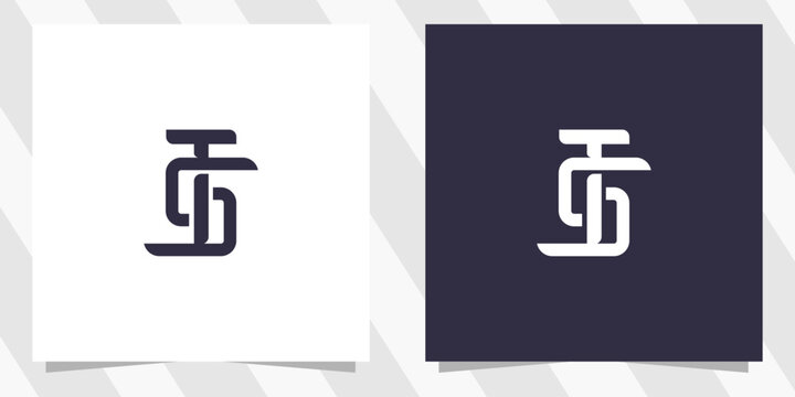 letter st ts logo design vector