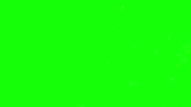 Animated inspirational quote overlay featuring glowing fireworks against a bright green screen background for creative video editing projects