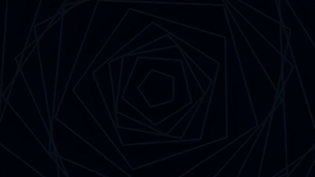 Futuristic Blue Geometric Tunnel Abstract Animation