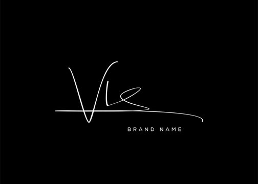 VL letter beauty cursive handwriting logo. vector logo| abstract logo| minimalist logo| brand identity| calligraphy design.