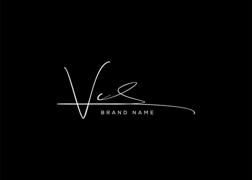 VC letter beauty cursive handwriting logo. vector logo| abstract logo| minimalist logo| brand identity| calligraphy design.
