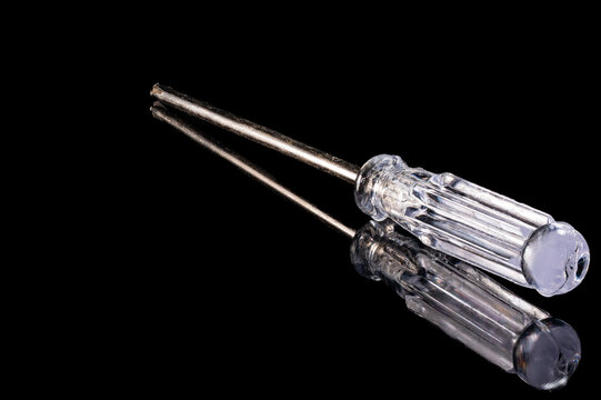 High-Resolution close-up of screwdriver ultra sharp isolated macro extreme detail ver.4